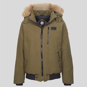 Canada Goose Borden Military Green Hooded Puffer Jacket